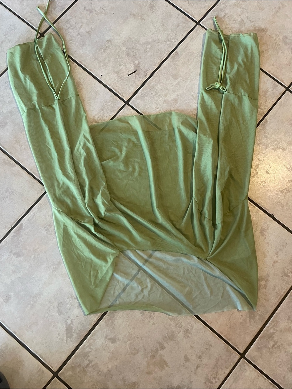 Light Green Women's Tie-Strap Tank Top
